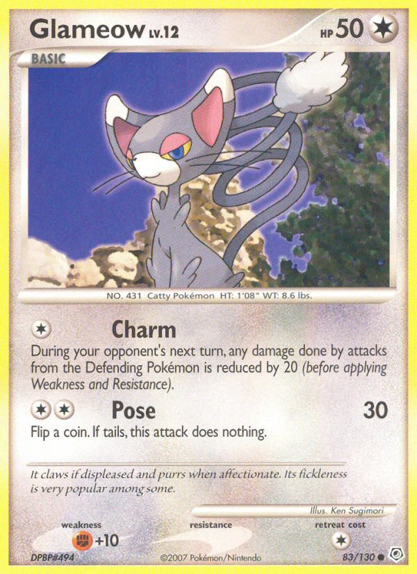 Glameow – Diamond & Pearl 83/130 Pokémon card