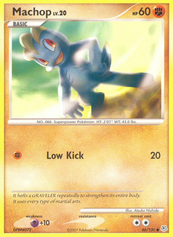 Machop – Diamond & Pearl 86/130 Pokémon card