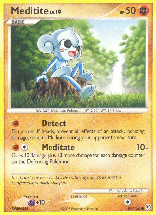 Meditite – Diamond & Pearl 89/130 Pokémon card