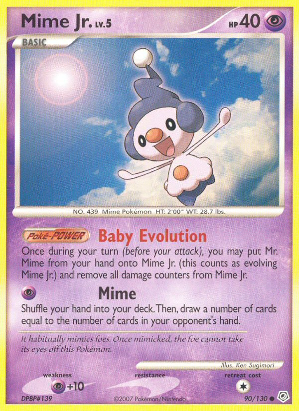 Mime Jr. – Diamond & Pearl 90/130 Pokémon card