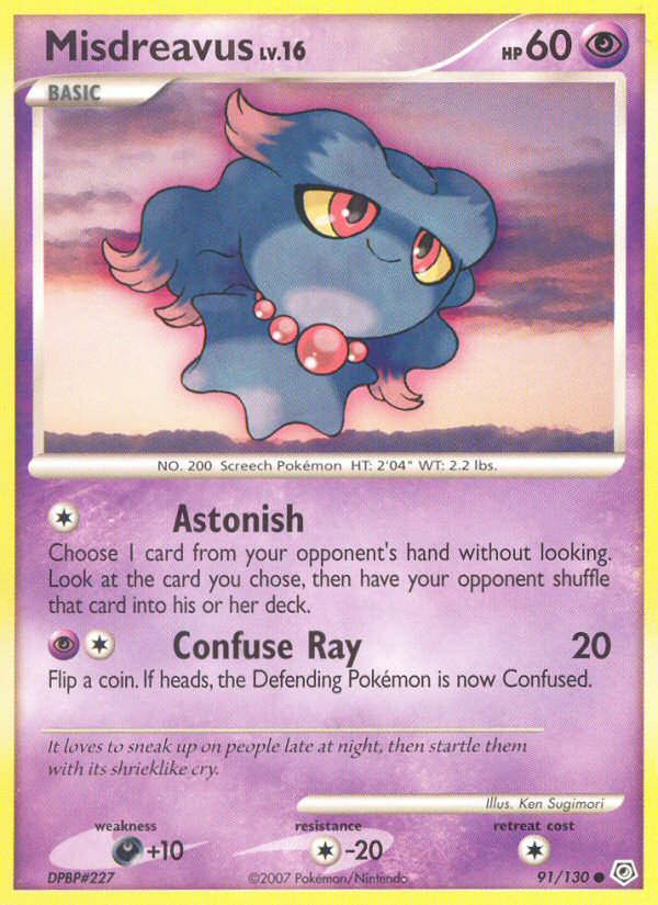 Misdreavus – Diamond & Pearl 91/130 Pokémon card