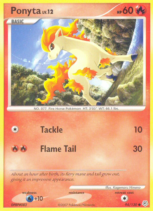 Ponyta – Diamond & Pearl 94/130 Pokémon card