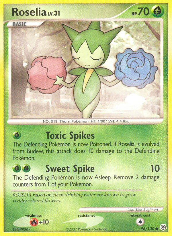 Roselia – Diamond & Pearl 96/130 Pokémon card