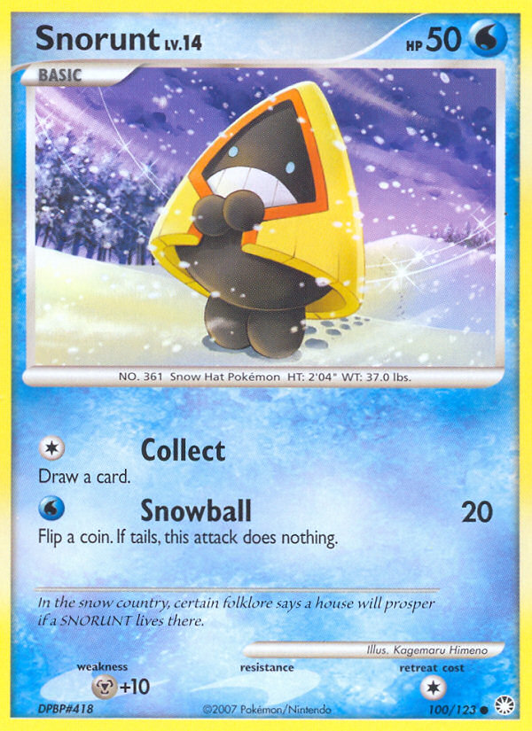 Snorunt – Mysterious Treasures 100/123 Pokémon card