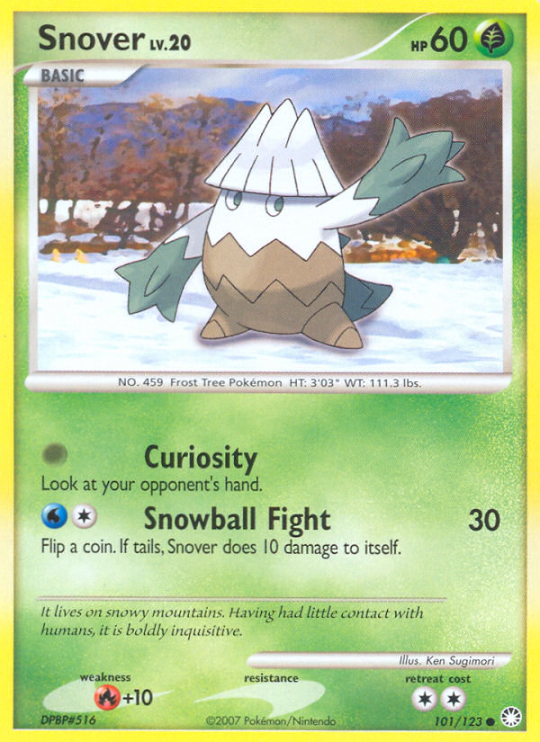 Snover – Mysterious Treasures 101/123 Pokémon card