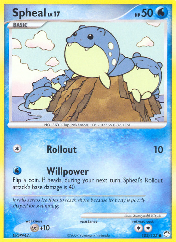 Spheal – Mysterious Treasures 102/123 Pokémon card