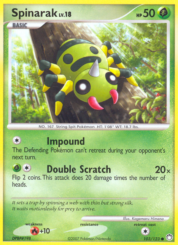 Spinarak – Mysterious Treasures 103/123 Pokémon card