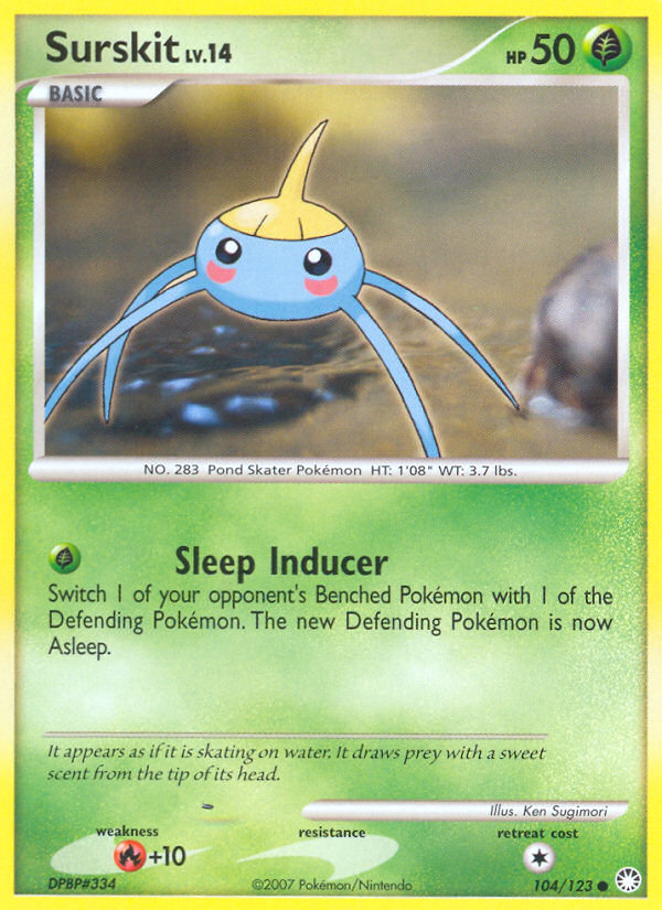 Surskit – Mysterious Treasures 104/123 Pokémon card