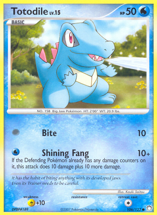 Totodile – Mysterious Treasures 106/123 Pokémon card