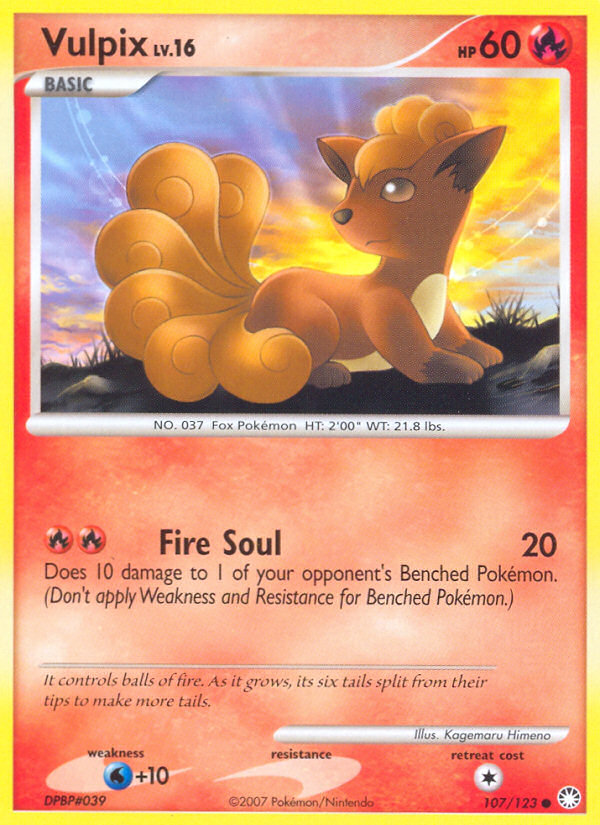 Vulpix – Mysterious Treasures 107/123 Pokémon card