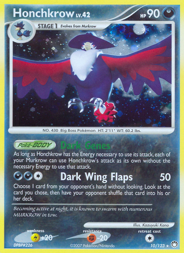 Honchkrow – Mysterious Treasures 10/123 Pokémon card