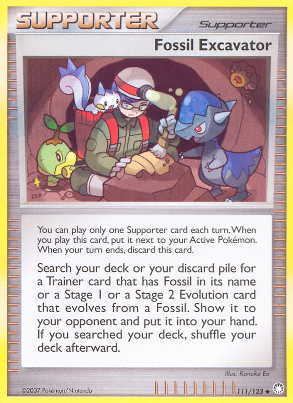 Fossil Excavator – Mysterious Treasures 111/123 Pokémon card