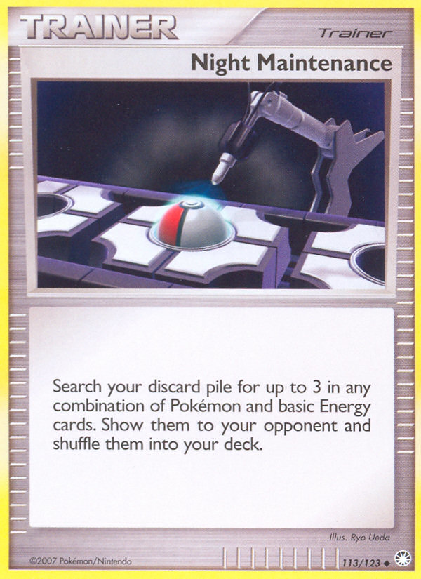Night Maintenance – Mysterious Treasures 113/123 Pokémon card
