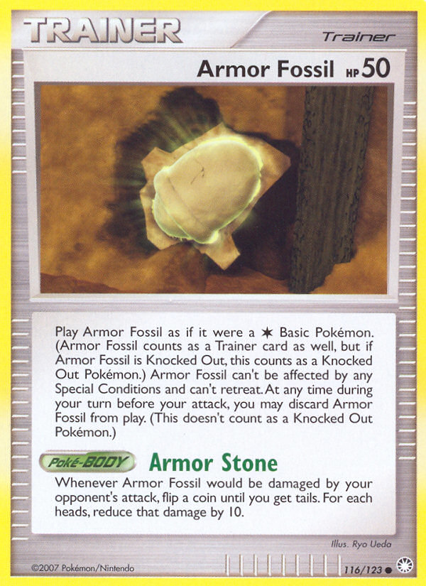 Armor Fossil – Mysterious Treasures 116/123 Pokémon card