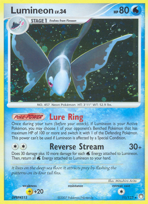 Lumineon – Mysterious Treasures 11/123 Pokémon card
