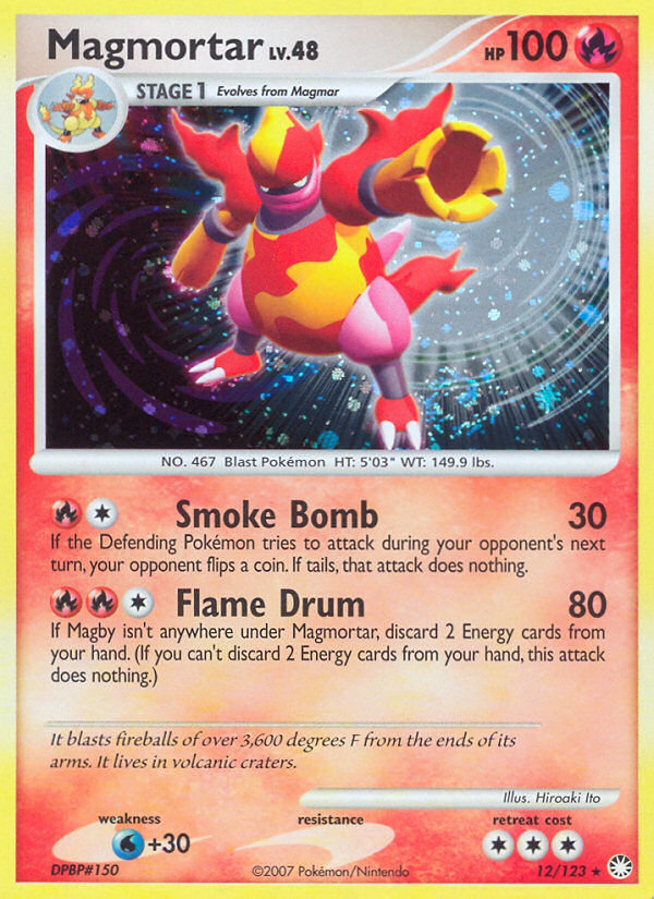 Magmortar – Mysterious Treasures 12/123 Pokémon card