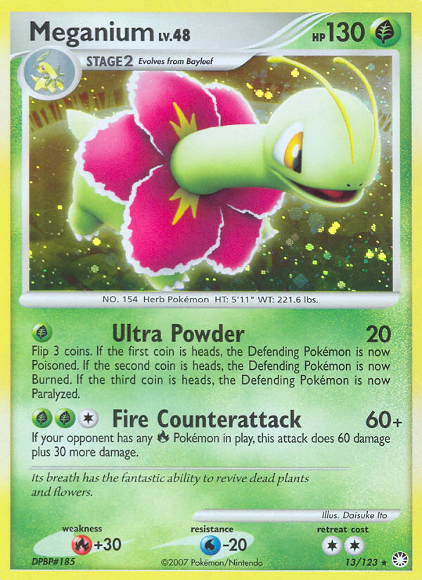 Meganium – Mysterious Treasures 13/123 Pokémon card
