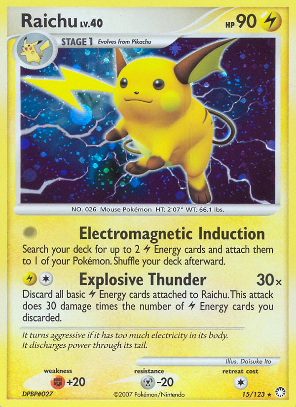 Raichu – Mysterious Treasures 15/123 Pokémon card
