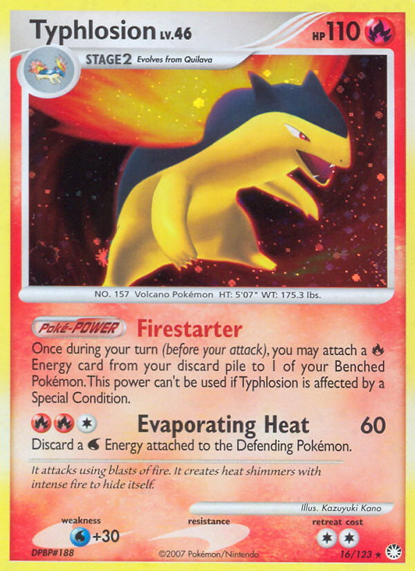 Typhlosion – Mysterious Treasures 16/123 Pokémon card