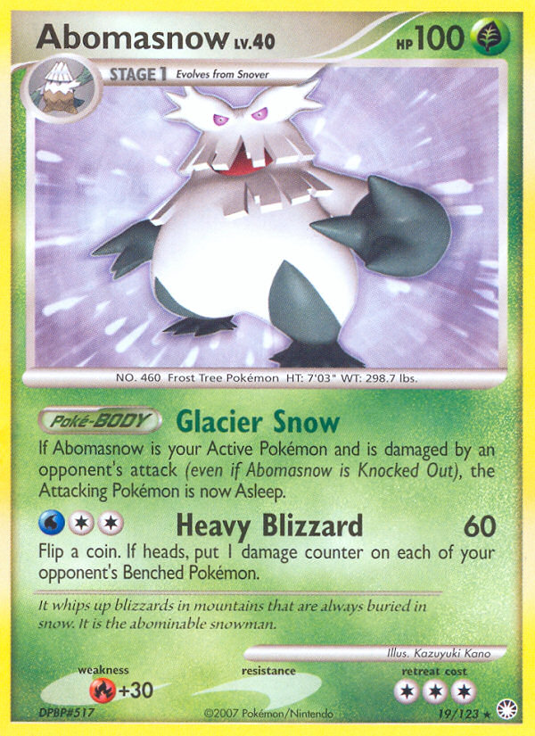 Abomasnow – Mysterious Treasures 19/123 Pokémon card