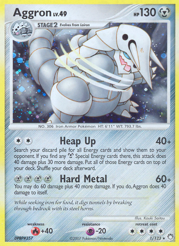 Aggron – Mysterious Treasures 1/123 Pokémon card