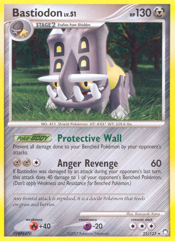 Bastiodon – Mysterious Treasures 21/123 Pokémon card