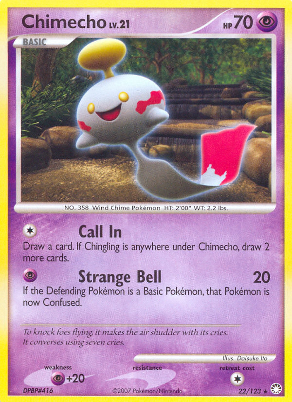 Chimecho – Mysterious Treasures 22/123 Pokémon card