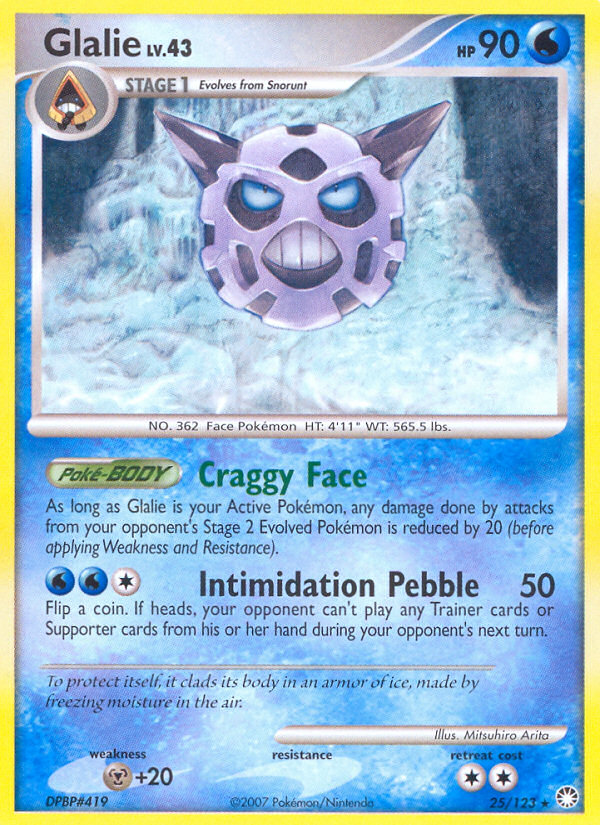 Glalie – Mysterious Treasures 25/123 Pokémon card