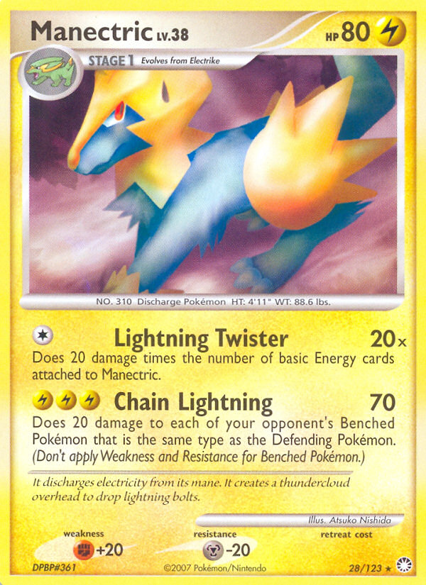 Manectric – Mysterious Treasures 28/123 Pokémon card