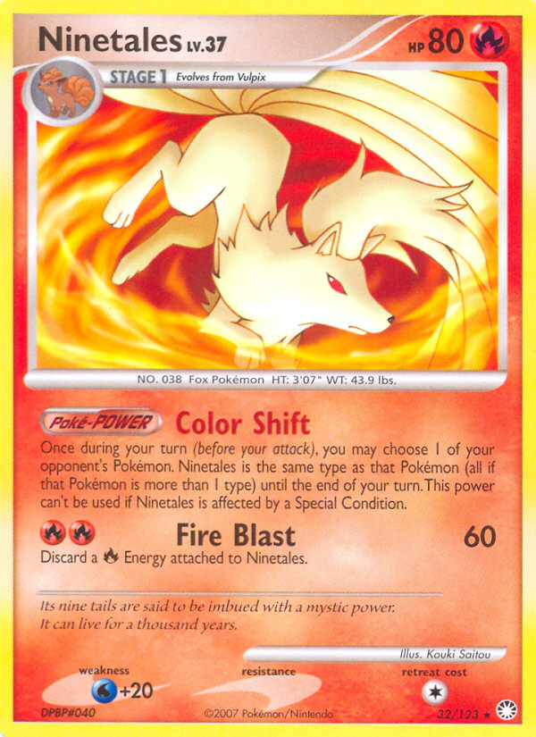 Ninetales – Mysterious Treasures 32/123 Pokémon card