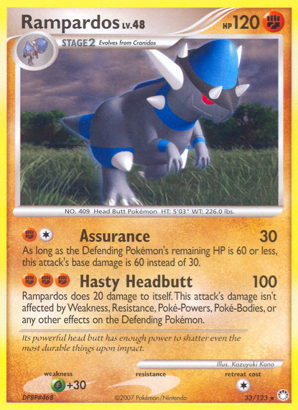 Rampardos – Mysterious Treasures 33/123 Pokémon card