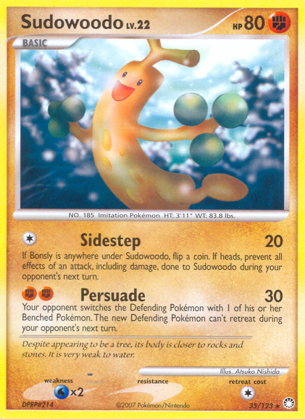 Sudowoodo – Mysterious Treasures 35/123 Pokémon card