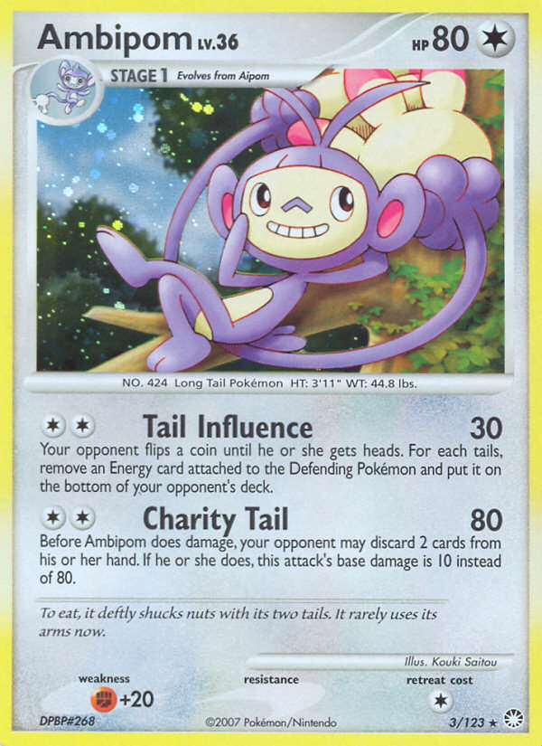 Ambipom – Mysterious Treasures 3/123 Pokémon card