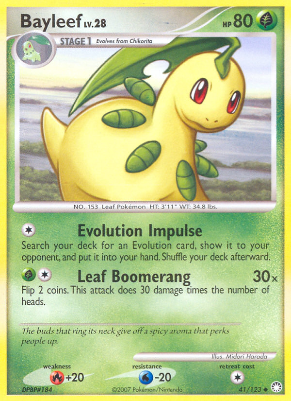 Bayleef – Mysterious Treasures 41/123 Pokémon card
