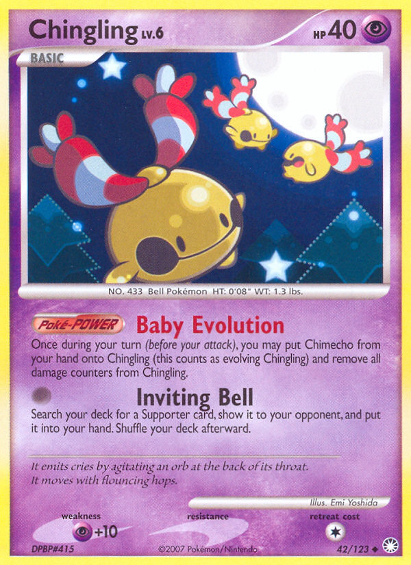 Chingling – Mysterious Treasures 42/123 Pokémon card