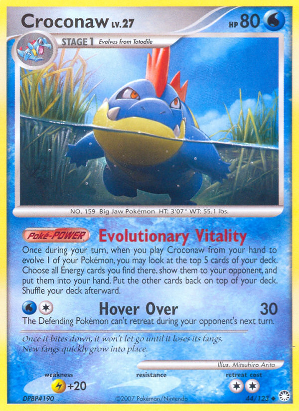 Croconaw – Mysterious Treasures 44/123 Pokémon card