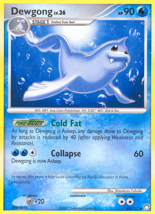 Dewgong – Mysterious Treasures 45/123 Pokémon card
