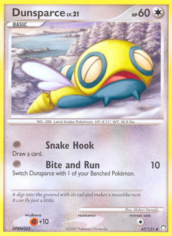 Dunsparce – Mysterious Treasures 47/123 Pokémon card