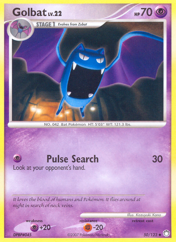 Golbat – Mysterious Treasures 50/123 Pokémon card
