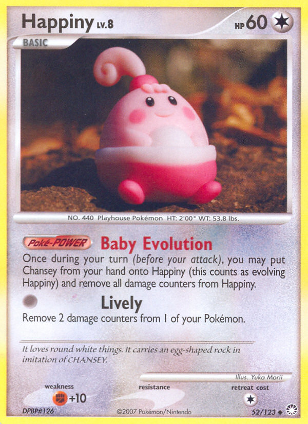 Happiny – Mysterious Treasures 52/123 Pokémon card