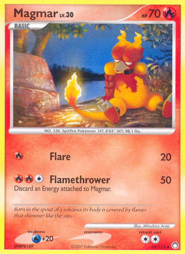 Magmar – Mysterious Treasures 54/123 Pokémon card