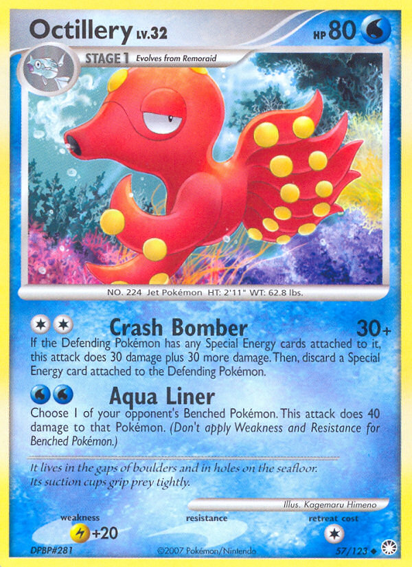 Octillery – Mysterious Treasures 57/123 Pokémon card
