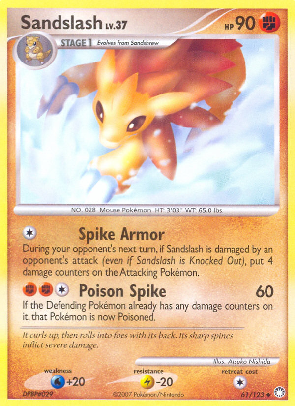 Sandslash – Mysterious Treasures 61/123 Pokémon card