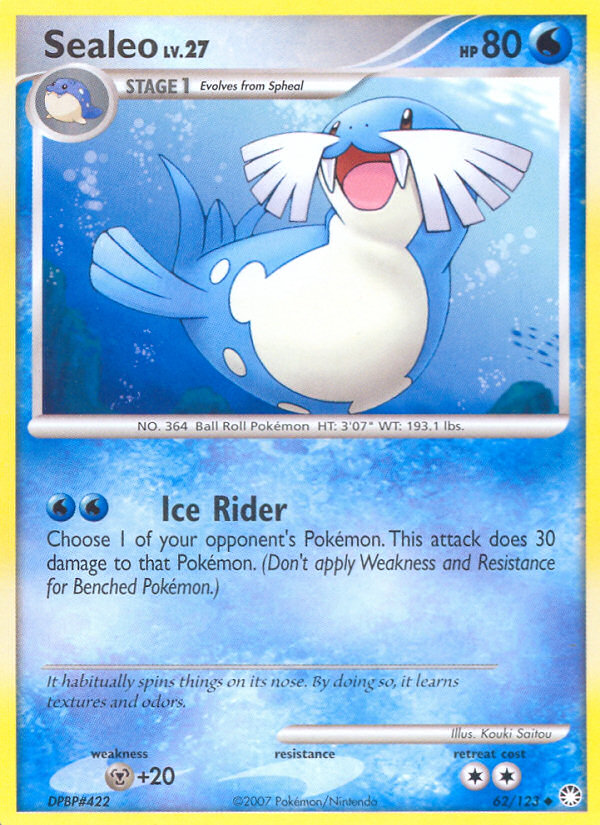 Sealeo – Mysterious Treasures 62/123 Pokémon card