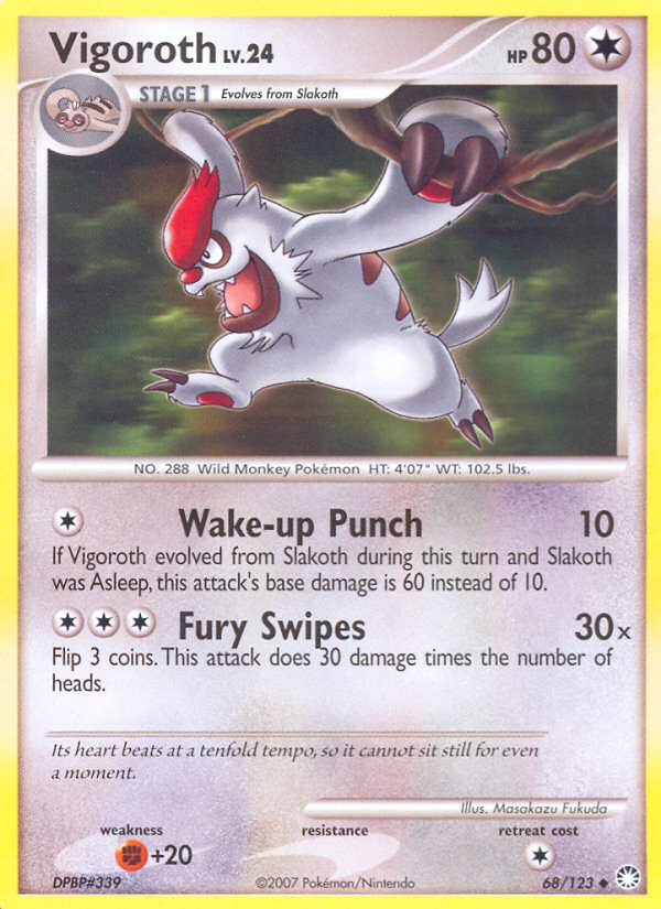 Vigoroth – Mysterious Treasures 68/123 Pokémon card