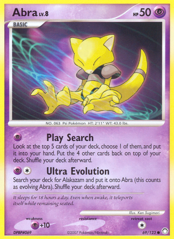 Abra – Mysterious Treasures 69/123 Pokémon card