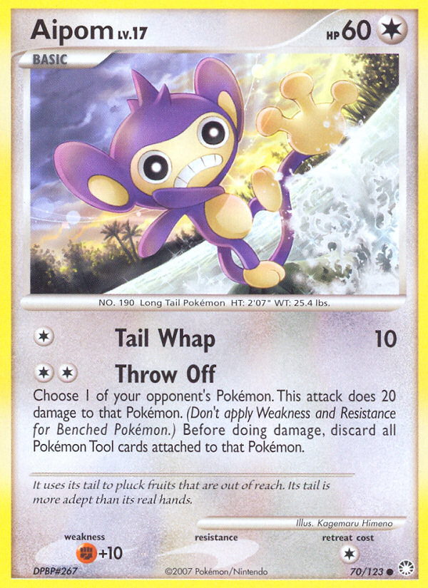Aipom – Mysterious Treasures 70/123 Pokémon card