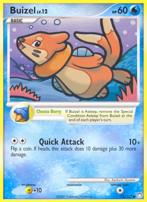 Buizel – Mysterious Treasures 75/123 Pokémon card
