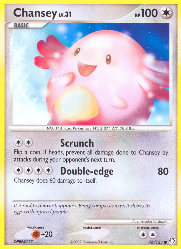Chansey – Mysterious Treasures 76/123 Pokémon card