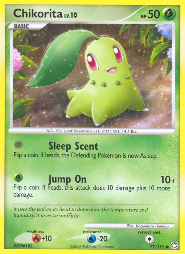 Chikorita – Mysterious Treasures 77/123 Pokémon card
